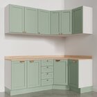 Cozinha Modulada 6 Peças Com Tampo 3 Aéreos 6 Portas E 3 Balc