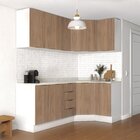 Cozinha Modulada 6 Peças Com Tampo 3 Aéreos 6 Portas E 3 Balc