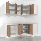 Cozinha Modulada 6 Peças Com Tampo 3 Aéreos 6 Portas E 3 Balc