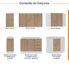 Cozinha Modulada 6 Peças Com Tampo 3 Aéreos 6 Portas E 3 Balc