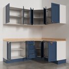 Cozinha Modulada 6 Peças Com Tampo 3 Aéreos E 3 Balcões Arizo