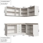 Cozinha Modulada 6 Peças Com Tampo 3 Aéreos E 3 Balcões Arizo