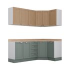 Cozinha Modulada 6 Peças Com Tampo 3 Aéreos E 3 Balcões Arizo