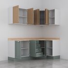 Cozinha Modulada 6 Peças Com Tampo 3 Aéreos E 3 Balcões Arizo