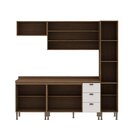 Cozinha Modulada 6 Peças Com Tampo 9 Portas 3 Gavetas Itapema