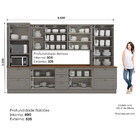 Cozinha Modulada 6 Peças Com Tampo Americana Henn