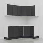 Cozinha Modulada 6 Peças Com Tampo E Rodapé 3 Aéreos E 3 Balc