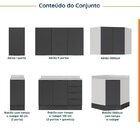Cozinha Modulada 6 Peças Com Tampo E Rodapé 3 Aéreos E 3 Balc