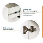 Cozinha Modulada 6 Peças Com Tampo, Portas De Vidro E Balcão