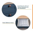 Cozinha Modulada 6 Peças Com Tampo, Portas De Vidro E Balcão