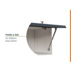 Cozinha Modulada 6 Peças Com Tampo, Portas De Vidro E Balcão