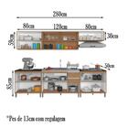 Cozinha Modulada 6 Peças Com Tampos J00100 Evidence Pln