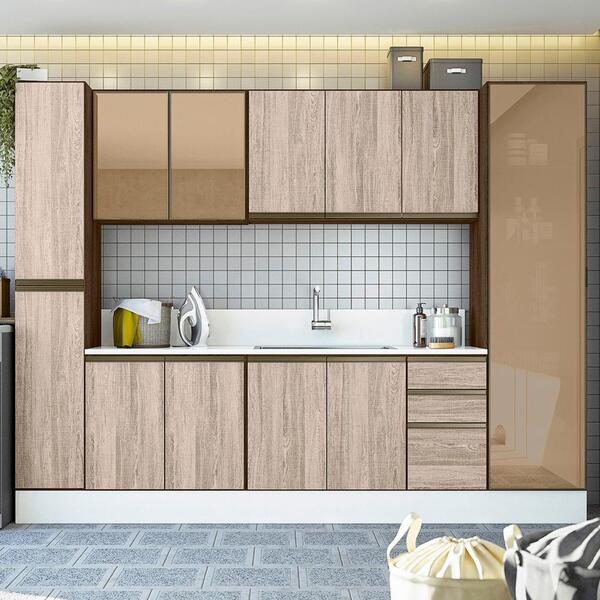 Cozinha Modulada 6 Peças Em Mdf Kali Premium Cj12 Nicioli