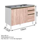 Cozinha Modulada 6 Peças Em Mdf Kali Premium Cj12 Nicioli
