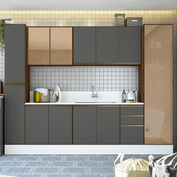 Cozinha Modulada 6 Peças Em Mdf Kali Premium Cj12 Nicioli