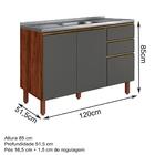 Cozinha Modulada 6 Peças Em Mdf Kali Premium Cj12 Nicioli