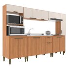 Cozinha Modulada 6 Peças Iara 300cm X 193cm X 53cm Freijó/off