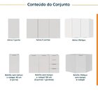 Cozinha Modulada 6 Peças Sem Tampo 3 Aéreos 6 Portas E 3 Balc
