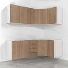 Cozinha Modulada 6 Peças Sem Tampo 3 Aéreos 6 Portas E 3 Balc