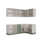 Cozinha Modulada 6 Peças Sem Tampo 3 Armários Aéreos E Nichos