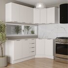 Cozinha Modulada 6 Peças Sem Tampo Com Rodapé 3 Aéreos E 3 Ba