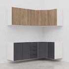 Cozinha Modulada 6 Peças Sem Tampo Sem Rodapé 3 Aéreos E 3 Ba