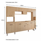 Cozinha Modulada 6 Peças Sem Tampo Torino Movelbento