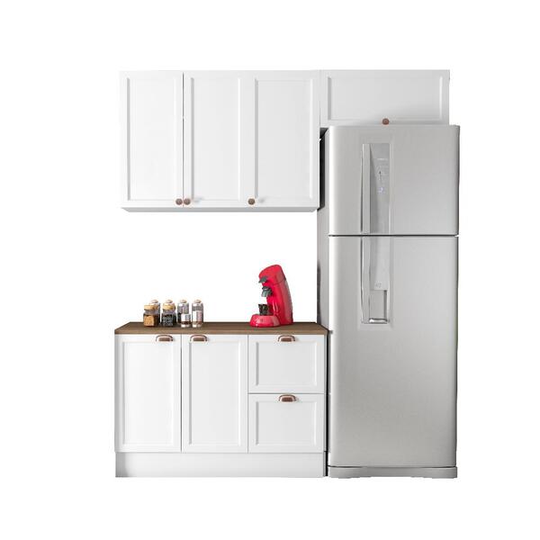 Cozinha Modulada 6 Portas 2 Gavetas Com Tampo Unna Poliman