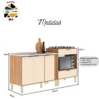 Cozinha Modulada 6 Portas Karina Nogal Off White- Alj Móveis