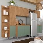 Cozinha Modulada 7 Peças 10 Portas Vitória Carvalho/menta - M