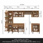 Cozinha Modulada 7 Peças 10 Portas Vitória Carvalho/preto Fos