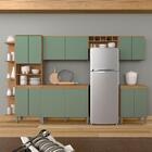 Cozinha Modulada 7 Peças 12 Portas Victória Carvalho/menta -