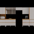 Cozinha Modulada 7 Peças 13 Portas 7 Gavetas Nicho P/forno Md