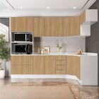 Cozinha Modulada 7 Peças 1 Tampo 3 Aéreos 3 Balcões E Torre Q