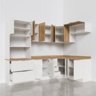 Cozinha Modulada 7 Peças 1 Tampo 3 Aéreos 3 Balcões E Torre Q