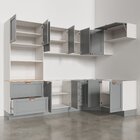 Cozinha Modulada 7 Peças 3 Aéreos 3 Balcões E Torre Quente Ar