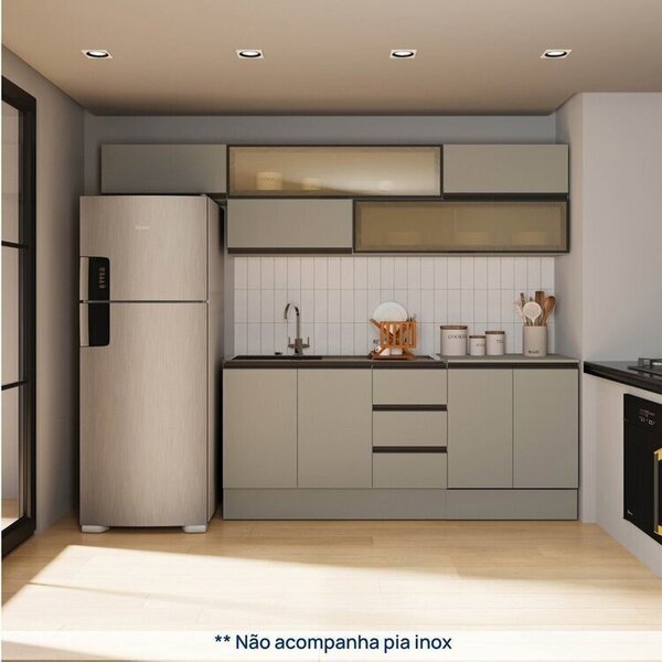 Aページ Cozinha Modulada 7 Peças 5 Aéreos 2 Balcões Nara Cabecasa