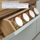 Cozinha Modulada 7 Peças Com 3 Armários Aéreos Ripado 3 Balcõ