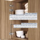 Cozinha Modulada 7 Peças Com 3 Armários Aéreos Ripado 3 Balcõ