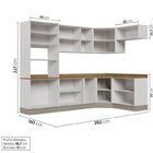 Cozinha Modulada 7 Peças Com Tampo E Rodapé Ipanema Cabecasa