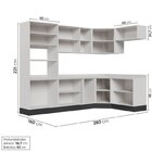 Cozinha Modulada 7 Peças Com Tampo E Rodapé Ipanema Cabecasa