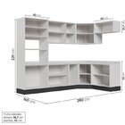 Cozinha Modulada 7 Peças Com Tampo E Rodapé Ipanema Cabecasa