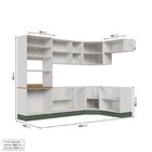 Cozinha Modulada 7 Peças Sem Tampo Com Rodapé Ipanema Cabecas