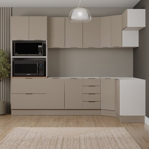 Cozinha Modulada 7 Peças Sem Tampo Com Rodapé Ipanema Cabecas