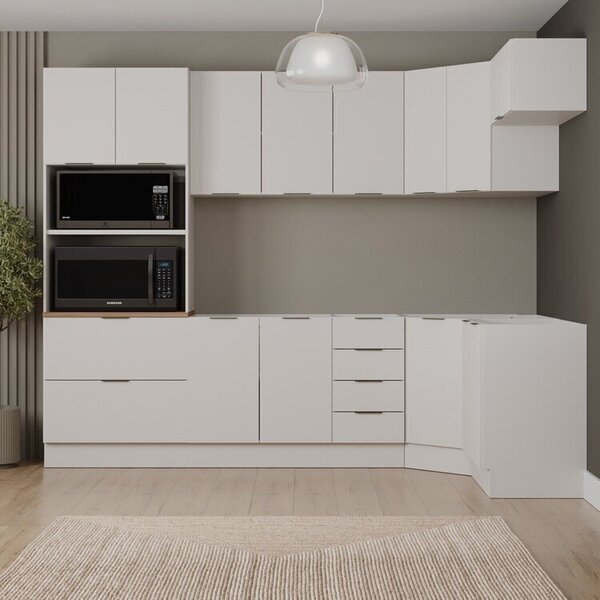 Cozinha Modulada 7 Peças Sem Tampo Com Rodapé Ipanema Cabecas