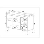 Cozinha Modulada 7 Peças Tampo Aéreo 3 Portas Balcão Paneleir
