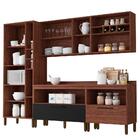Cozinha Modulada 7 Peças Viv Concept C05 Nogueira/black - Kit