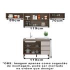 Cozinha Modulada 7 Portas 3 Gavetas 269cm Plla