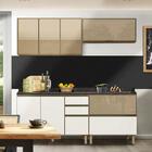 Cozinha Modulada 7 Portas Vidro Reflecta 4 Gavetas Carvalho O