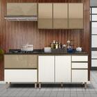 Cozinha Modulada 7 Portas Vidro Reflecta 4 Gavetas Carvalho O